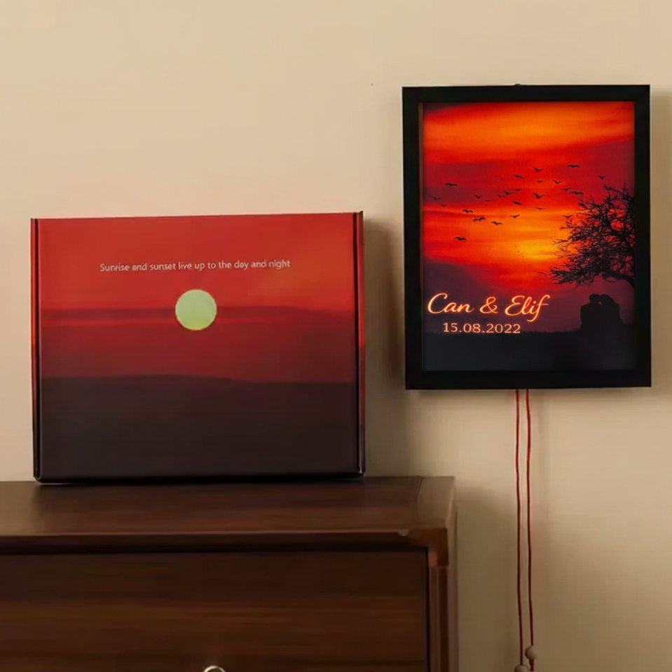 Kişiye Özel Işıklandırılmış ve Ayarlanabilir Gün Batımı Resmi