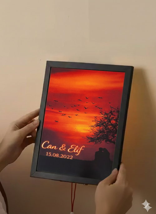 Kişiye Özel Işıklandırılmış ve Ayarlanabilir Gün Batımı Resmi