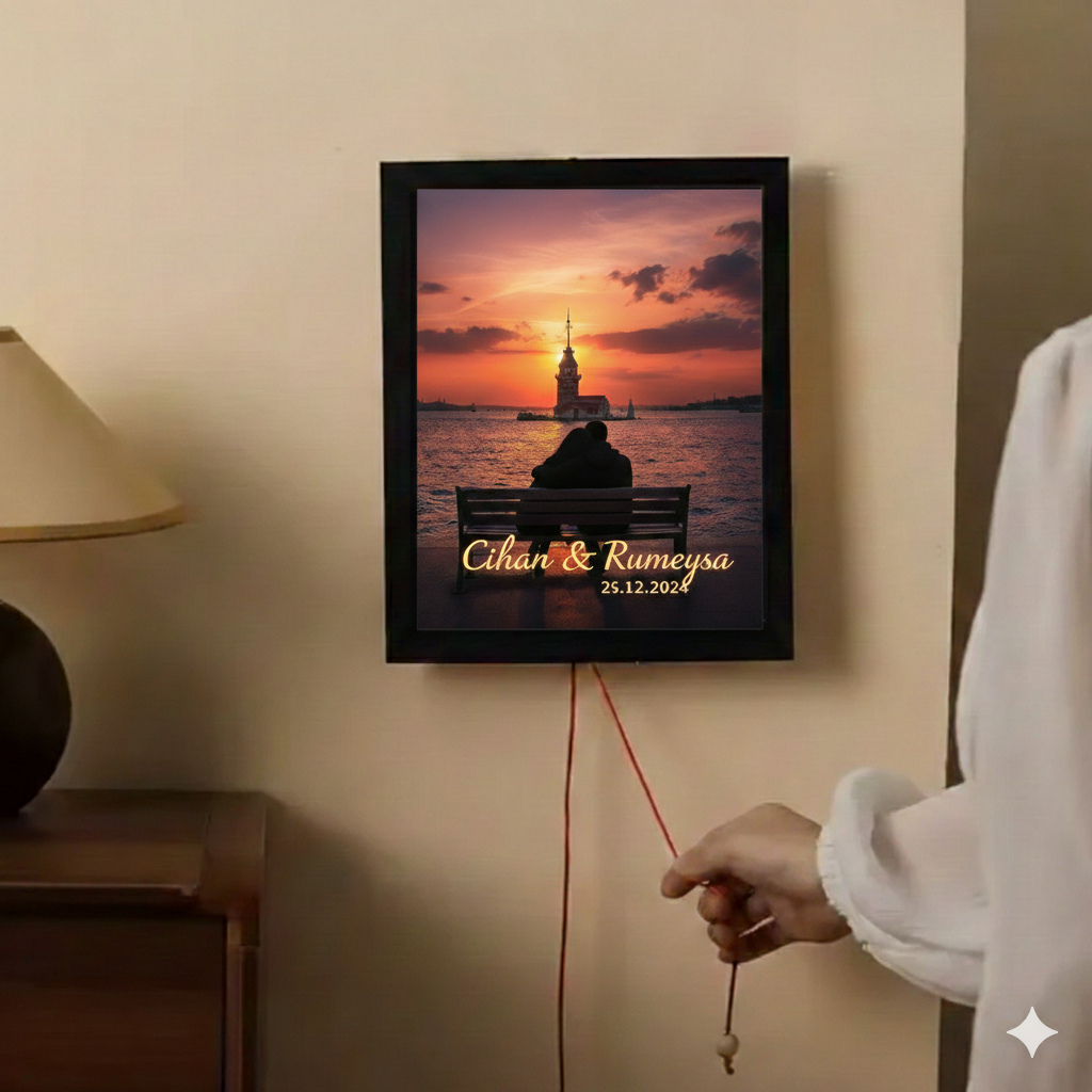 Kişiye Özel Işıklandırılmış ve Ayarlanabilir Gün Batımı Resmi